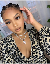 Load image into Gallery viewer, Diamond Tennis Initial Necklace + Pendant