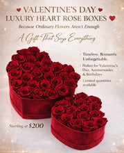 Load image into Gallery viewer, Limited Edition Valentine’s Heart Rose Box
